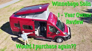 Winnebago Solis Owner Review  1 Year Honest Review [upl. by Anirahs608]