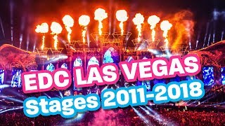 History of EDC LAS VEGAS Stages amp Lineups [upl. by Abdella]