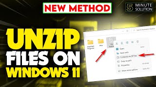 How to unzip files on Windows 11 2024 [upl. by Eustazio204]