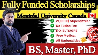 Fully Funded Scholarships for BS Master and PhD in Canada University of Montreal Life in Canada [upl. by Elohcim]