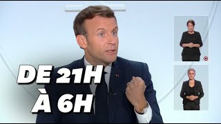 Covid  Macron annonce un couvrefeu Ã Paris Lyon Lille [upl. by Idnis]