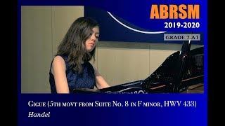 青苗琴行 x 香港演藝精英協會 ABRSM Piano 2019  2020 Grade 7 A1 Gigue [upl. by Eelaras]