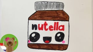 KAWAII NUTELLA DIY tekenen  Schattige chocopasta tekenen voor uitnodigingen en verjaardagskaarten [upl. by Ferneau674]