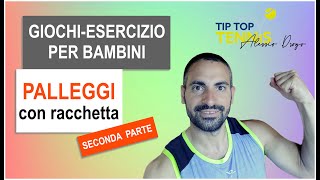 GIOCHIESERCIZI PER BAMBINI CON RACCHETTA DA TENNIS [upl. by Carolus405]