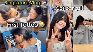 We got our first tattoo in Singapore🇸🇬 painful [upl. by Eelimaj]