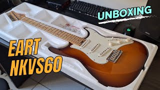 Comprei essa guitarra da EART NKVS60  Unboxing eart [upl. by Norrehc379]