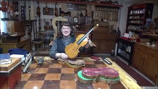 Violin Adventures 164 Decorated Antique Violin Repair amp Cello Purfling Cheryl Macomber Maker [upl. by Togram938]