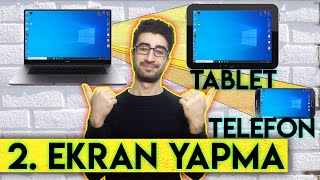 Tablet ya da Telefonu Bilgisayar için 2 Ekran Olarak Kullanma  SpaceDesk [upl. by Enelrahs691]