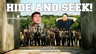 OOHAMI vs 100 main Sorok2 dekat MAZE RUNNER😨  CSGO Hide amp Seek Malaysia [upl. by Nala]