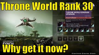 NERFED How to go from Rank 15 to 30 in 1 Hour  What is Throne World Engram Upgrade [upl. by Akemat]