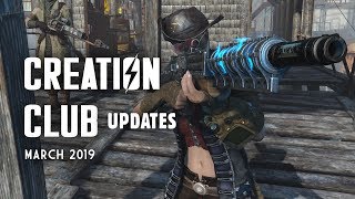 Creation Club Updates Gauss Rifle Flash Workshop Tile Pieces amp More  Fallout 4 [upl. by Anawahs]