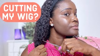 This is how I cut my headband wig for my 6 months relaxer stretch [upl. by Luapnoj]