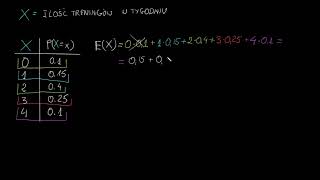 Wartość oczekiwana wartość średnia dyskretnej zmiennej losowej [upl. by Patty]