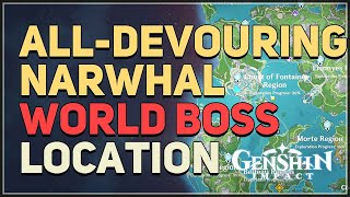 AllDevouring Narwhal Location Genshin Impact World Boss [upl. by Ardried]