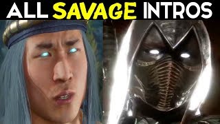 MORTAL KOMBAT 11 Noob Saibot All Intros Dialogue Character Banter MK11 [upl. by Tasia931]