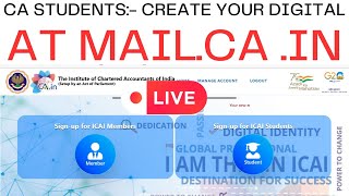 Live Demo  CA Students Create Your digital At Mail CA IN  CREATE Your CA Domain Mail Id [upl. by Liss505]