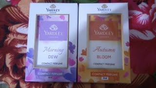 Yardley London compact perfume Autumn BloomMorningDewHemasvlog [upl. by Poock270]