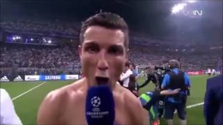 Cristiano Ronaldo Yells Siiiiiii After Champions League Final [upl. by Peedsaj]