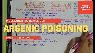 TOXICOLOGY Arsenic Poisoning  Signs amp symptoms  mnemonics  forensic toxicolgy [upl. by Shelbi685]