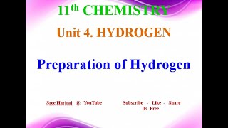 Preparation of Hydrogen  in Tamil  11th Chemistry [upl. by Amuh229]