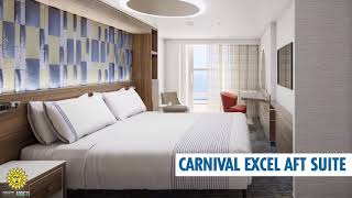 The AllNew Carnival Excel Suites aboard Carnival Cruise Lines Mardi Gras [upl. by Aleuname]