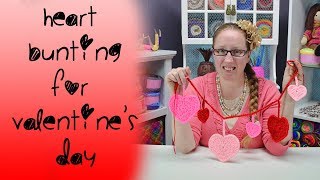 Crochet Heart Bunting amp How to Stiffen Crochet Projects [upl. by Arelus379]