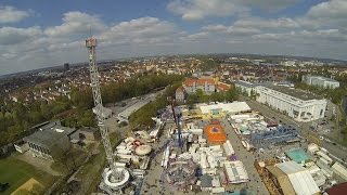 Funtime GyroDropTower Hangover  The Tower Schneider Augsburg Plärrer 2017 POV Onride [upl. by Hakeber]