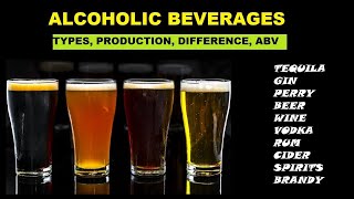 Alcoholic Beverages Typesclassification Difference and ABV [upl. by Radnaxela]