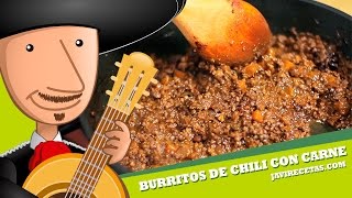 Burritos de Chili con Carne  Javi Recetas [upl. by Lounge]