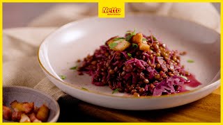 Linsen Rezept I Linsen mit Speck und Rotkohl I Aufwand Mittel I NETTO [upl. by Aloysia679]