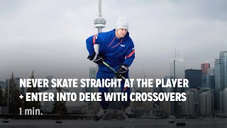 Never Skate Straight At The Player  Enter Into The Deke With Crossovers 🔀 [upl. by Cornel]