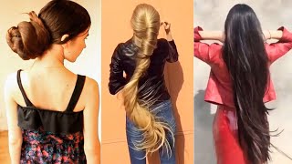 Bun Drop Compilation with 42 Most Beautiful Long Hair Girls 2018 [upl. by Natassia478]