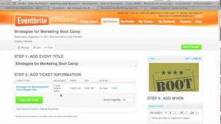 How To Promote An Event Thru EventBrite [upl. by Chapman]