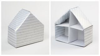 Origami House Box Tutorial  DIY  Paper Kawaii [upl. by Eiromem634]