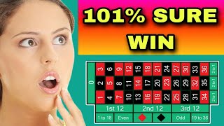 No Loss 101 Sure Every Spin Win  Roulette Strategy  Roulette Casino roulette casino money [upl. by Wira]