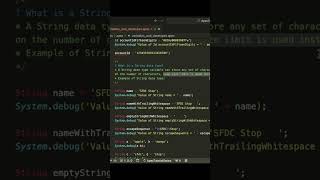 What is String data type in Apex coding sfdcstop salesforcedeveloper programming shorts [upl. by Bozovich509]