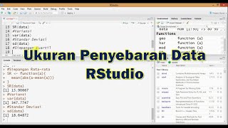 Ukuran Penyebaran Data Menggunakan RStudio Data Berkelompok [upl. by Aenet]