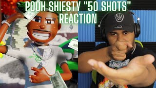 Pooh Shiesty  50 Shots Official Audio REACTION [upl. by Nehgaem]