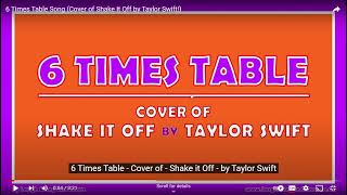 6 Times Table Song Cover of Shake It Off by Taylor Swift [upl. by Nylessoj]