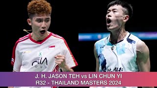 Lin Chun Yi 林俊易 vs Jia Heng Jason Teh  Badminton Thailand Masters 2024 [upl. by Meng]