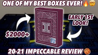 ONE OF MY BEST BOXES EVER🔥🤯 2000  202021 Panini Impeccable Basketball FOTL Hobby Box Review [upl. by Lenahc103]