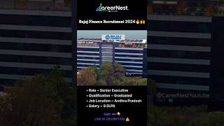 Bajaj Finance is Hiring ⚠️🙌🔥  Career Nest  30 September 2024  india job [upl. by Akibma]