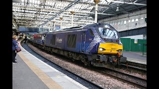 68007 on 2G13 departs Edinburgh 141019 [upl. by Garrick]