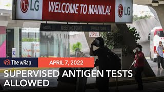 Philippines allows supervised antigen tests for inbound travelers [upl. by Ternan]