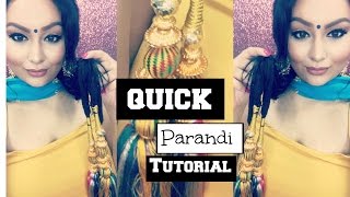 Quick Parandi Indian Hairstyle Tutorial  Gurp Dhaliwal [upl. by Augustine]