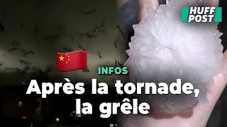 Après une tornade meurtrière la Chine touchée par une puissante tempête de grêle [upl. by Ecar]