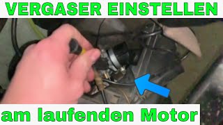 TUTORIAL Vergaser Grundeinstellung machen  LIVE am Roller  Vergaser einstellen [upl. by Lraed]