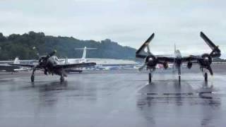 Grumman F8F Bearcat amp F7F Tigercat Startup Taxi and Takeoff at KBFI Seattle [upl. by Faruq745]