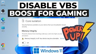 How to Disable VBS VirtualizationBased Security in Windows 11 [upl. by Haimes346]