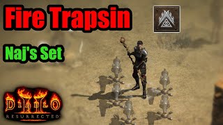 Budget Fire Trapsin Build feat Najs Full Set  Diablo 2 Resurrected [upl. by Suoivatnom693]